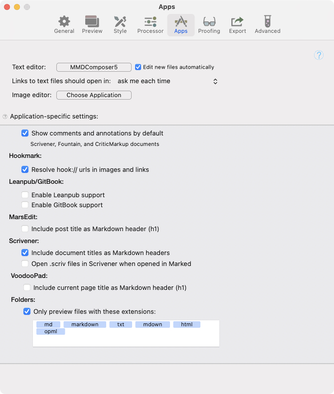 Application Settings