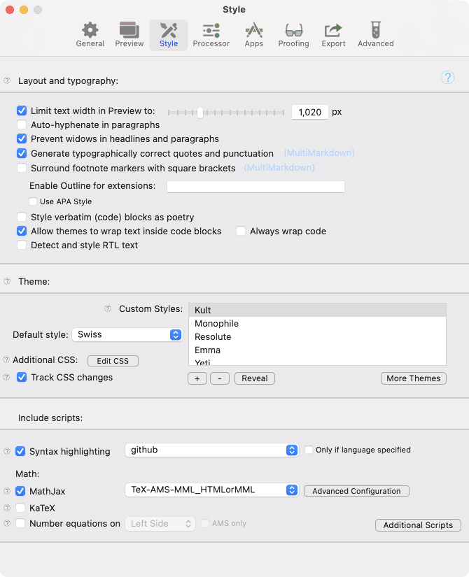 Settings: Style